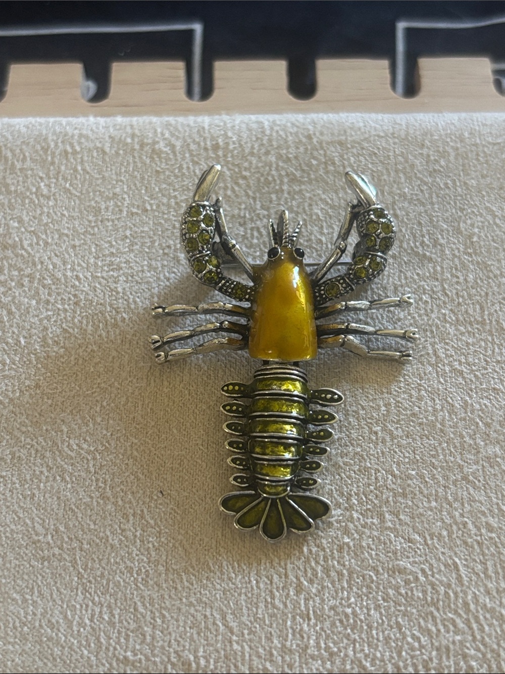 Yellow Lobster Brooch Jewelry Pin - Women